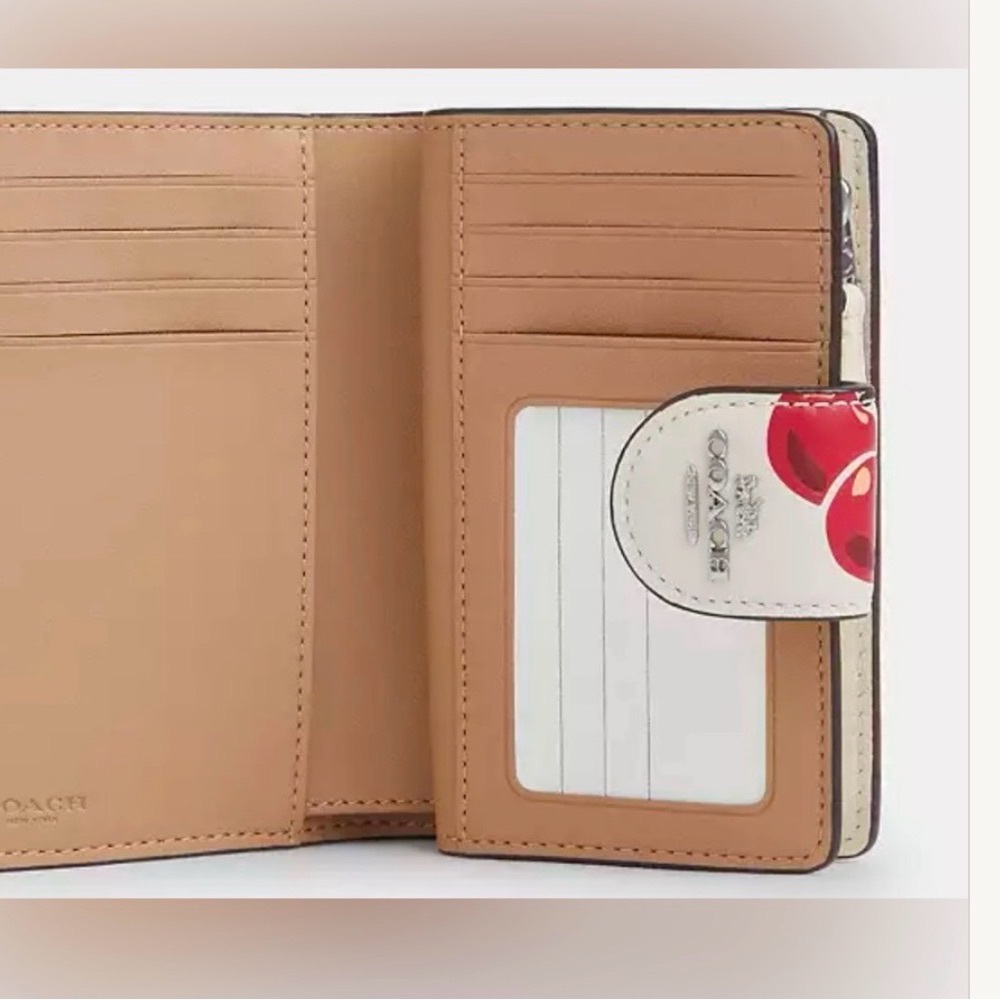 NWT Coach Snap Wallet With Cherry Design - Picture 5 of 11